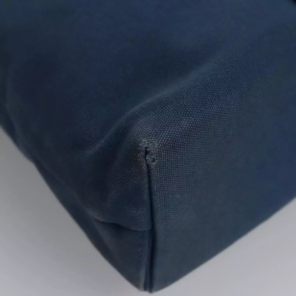 Authentic Hermes Toroca Horizontal MM Tote Bag Denim RARE Blue Black Leather - Picture 10 of 15